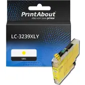PrintAbout Huismerk vervangt Brother LC-3239XLY Inktcartridge Geel Hoge capaciteit