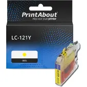 PrintAbout Huismerk vervangt Brother LC-121Y Inktcartridge Geel
