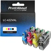 PrintAbout Inktcartridge LC-422VAL 4-kleuren Multipack geschikt voor Brother