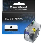 PrintAbout Huismerk vervangt Brother LC-3217BK Inktcartridge Zwart Hoge capaciteit
