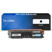 PrintAbout Huismerk vervangt Brother TN-328BK Toner Zwart Extra hoge capaciteit