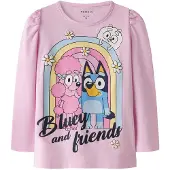Name it Shirt 'NMFJESSIE BLUEY' blauw / geel / rosa / lichtroze