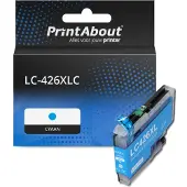 PrintAbout Inktcartridge LC-426XLC Cyaan Hoge capaciteit geschikt voor Brother