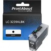 PrintAbout Inktcartridge LC-3239XLBK Zwart Hoge capaciteit geschikt voor Brother