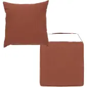 Hespéride tuinkussen set - terracotta - polyester - uv/waterbestendig