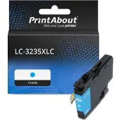 PrintAbout Inktcartridge LC-3235XLC Cyaan Hoge capaciteit geschikt voor Brother