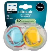 Philips AVENT Avent Ultra Air 2 Orthodontische Fopspenen 18 maanden en ouder (Kleur : Blauw)