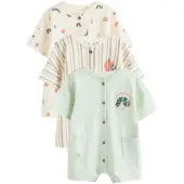 Next License jersey-rompertjes voor baby’s, set van 3