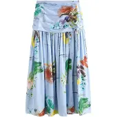 Next Rok 'Kew' lichtblauw / cognac / groen / zwart