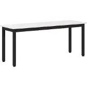 vidaXL Bank Wit 110 x 35 x 45 cm Massief grenenhout