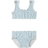 Name it Meisjes bikini set geribd nmfzikka strik blauw gestreept