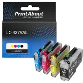 PrintAbout Huismerk vervangt Brother LC-427VAL Inktcartridge 4-kleuren Multipack