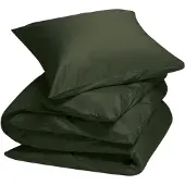 Yumeko Dekbedovertrek set Katoensatijn 140x200 Groen - Eco, Bio & Fairtrade
