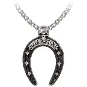 Alchemy Gothic - Gothic Halsketting - Mala Fortuna - zwart-zilverkleurig - Maat Standard