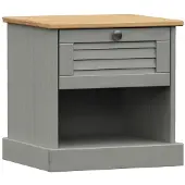 vidaXL Nachtkastje VIGO 42x35x42 cm massief grenenhout grijs