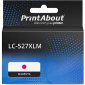 PrintAbout Inktcartridge LC-527XLM Magenta Hoge capaciteit geschikt voor Brother