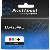 PrintAbout Inktcartridge LC-426VAL 4-kleuren Multipack geschikt voor Brother