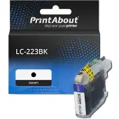 PrintAbout Huismerk vervangt Brother LC-223BK Inktcartridge Zwart
