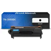 PrintAbout Huismerk vervangt Brother TN-3600BK Toner Zwart