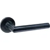 Intersteel Deurbeslag | Deurklink | | Q 01 (Rond rozet, RVS, Zwart)