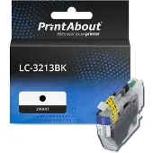 PrintAbout Huismerk vervangt Brother LC-3213BK Inktcartridge Zwart Hoge capaciteit