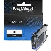 PrintAbout Inktcartridge LC-1240BK Zwart geschikt voor Brother