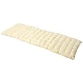 Homescapes Tuinbank Kussen – Creme – 3 Zitter Zitkussen – 143x42 cm – 100% Katoen – Wasbaar – Comfortabel & Stevig