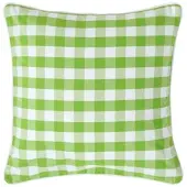Homescapes groen geruit kussenhoes 45 x 45 cm gemaakt van 100% katoen