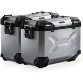 SW-Motech TRAX ADV aluminium behuizingssysteem - Zilver. 45/45 l. Suzuki DL 650 (16-).