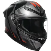 AGV K6 S Karve helm, mat zwart/grijs/rood, maat 2XL (63/64)