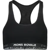 Mons Royale - Women's Sierra Sports Bra - Sportbeha L, zwart