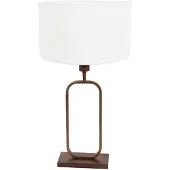 Steinhauer Tafellamp Stang 4816BR met witte linnen kap voor sfeerlicht