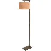Steinhauer Bronzen vloerlamp Stang 4894BR met schakelaar en beige kurkstructuur kap