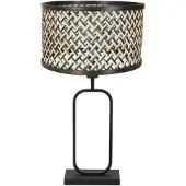Steinhauer Tafellamp Stang 4804ZW met bamboe kap voor modern sfeerlicht