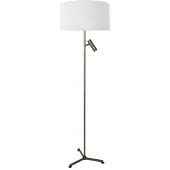 Steinhauer Vloerlamp Stang 4843BR met leeslicht en witte kap