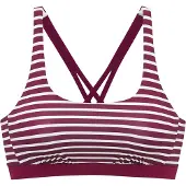 Venice beach Bikinitop aubergine / wit