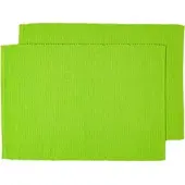 Homescapes limoen placemat set van 2 – 100% katoen, 33x50 cm