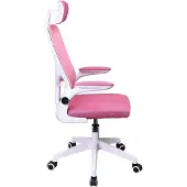 Mars Gaming MGC-ERGOPLUS, Beklede zitting, Rugleuning van mesh-stof, Roze, Roze, Katoen, Mesh-stof