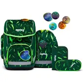 Ergobag Schooltas Lumi-Edition Cubo-Set 5-delig Bärtastisch Donkergroen