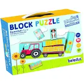 Beleduc Block Farm Puzzle Rood Kinderen