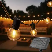 LEDVION - Solar Lichtsnoer Buiten 16.5M - 30 LED Lampen - IP54 Waterdicht - 2200K - Warm Wit - Tuinverlichting Sfeerverlichting