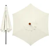 Famanu - Vervangende parasolhoes - 6 armen - crèmewit - 3 meter