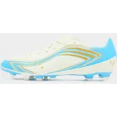 Adidas F50 Messi Club Gras / Kunstgras Voetbalschoenen (MG) Wit Lichtblauw Goud