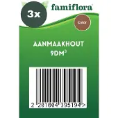 Famiflora zak aanmaakhout 10-12KG - Gekapt hout - 36dm³ (=36 liter)