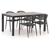 Manifesto furniture + 10% kassakorting | Manifesto Belpasso/Fidenza 160cm dining tuinset 5-delig stapelbaar