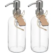 Famanu – Navulbare douchedispensers 500 ml met pomp – Set van 3 – Wit