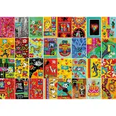 Magnolia puzzel Popart Mosaic - 1000 stukjes puzzel volwassenen.