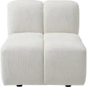 Vente-unique Fauteuil in gebroken wit getextureerde stof CARLIVI
