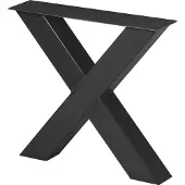 Teakea - Tafelpoten Industriele Stijl Kruispoot Staal | Kokeromtrek: 10x10 | Zwart | 80x80x72
