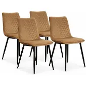 DS4U - Gaby eetkamerstoel - Set van 4 - Goud - Velvet